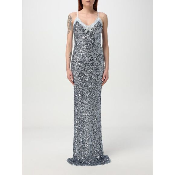 Elisabetta Franchi Dress Woman Gnawed Blue